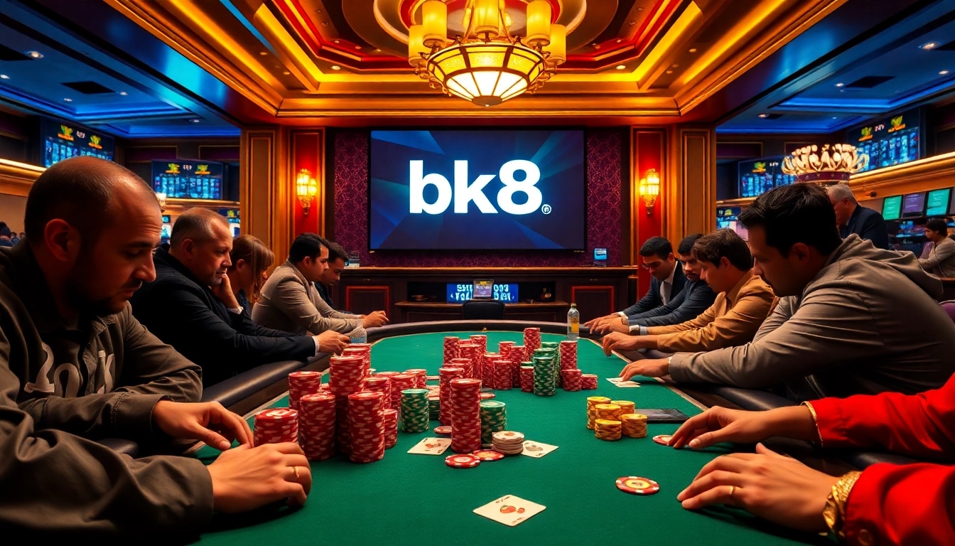 Experience the excitement of BK8 เว็บตรง with lavish poker and betting scenes.