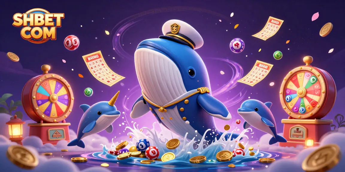 Experience exciting gaming action with SHBET COM's dynamic casino scene featuring vibrant characters and game elements.