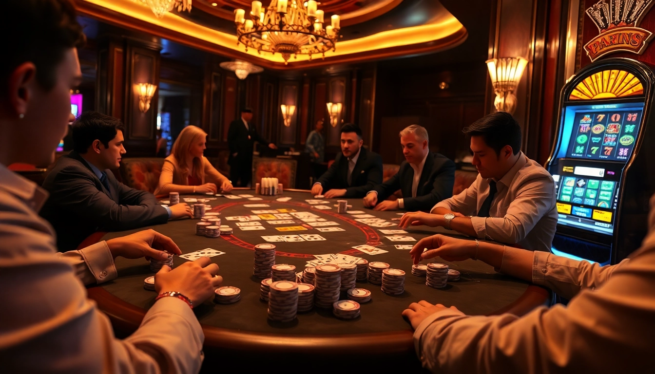 Engage with thrilling poker games at a luxury casino featuring elements related to porn games and adult themes.