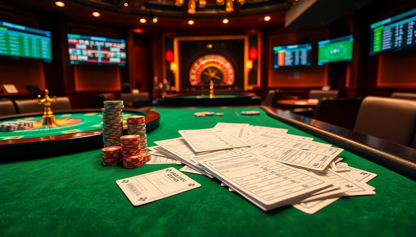 Enhance your เทคนิคแทงบอล skills with a luxury betting scene showcasing casino strategies and sports excitement.