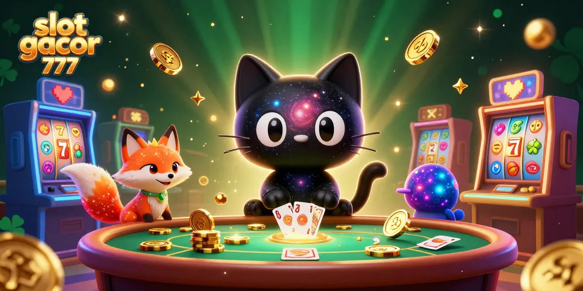 Experience the thrill of winning with slot gacor 777 in this vibrant cosmic casino illustration.