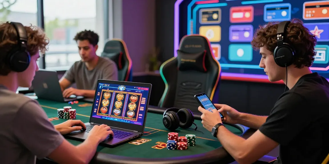 Players enjoying online casinos that take credit cards, showcasing gaming diversity and modern technology.