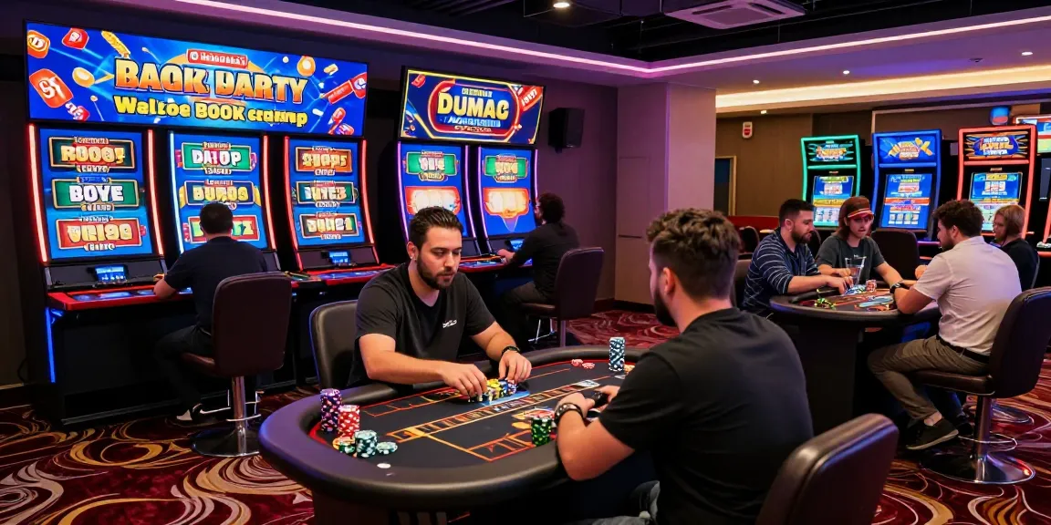 Diverse players enjoying bonus buy slots in a vibrant casino setting with dynamic graphics and exciting atmosphere.