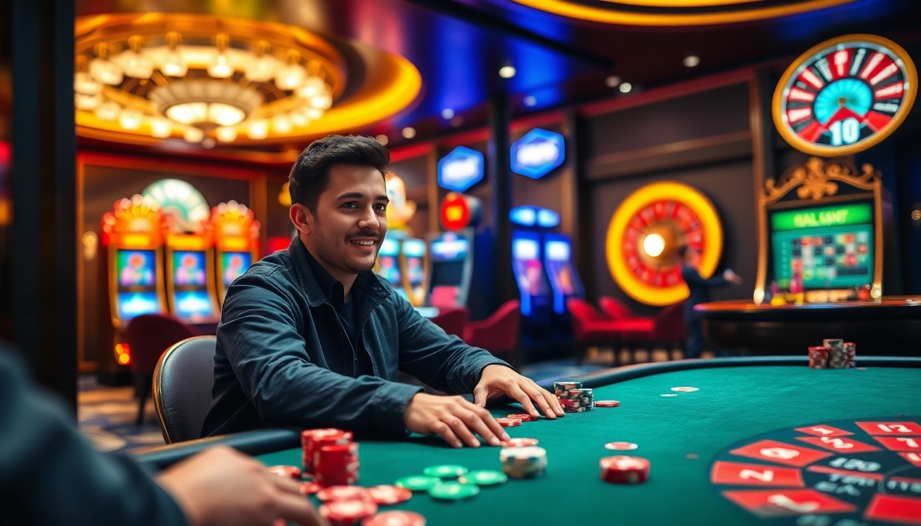 Engaging gameplay at a casino table highlighting nh88 poker strategies and thrill.