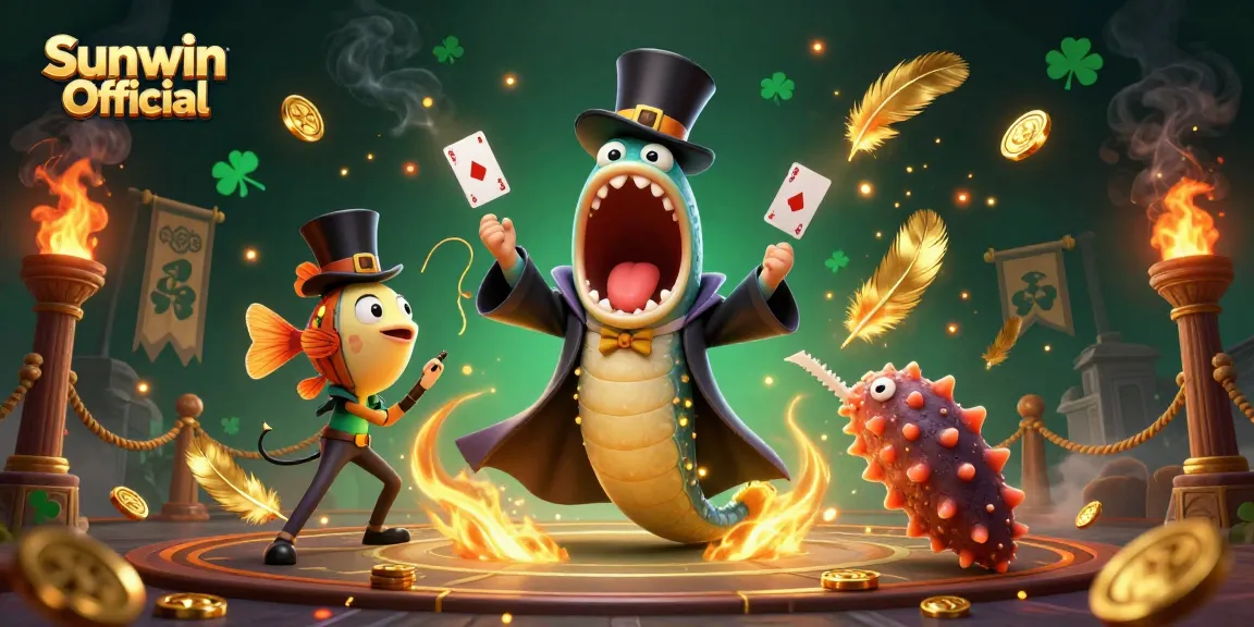 Watch Sunwin Official's thrilling magic act with a bioluminescent creature showcasing gambling excitement.