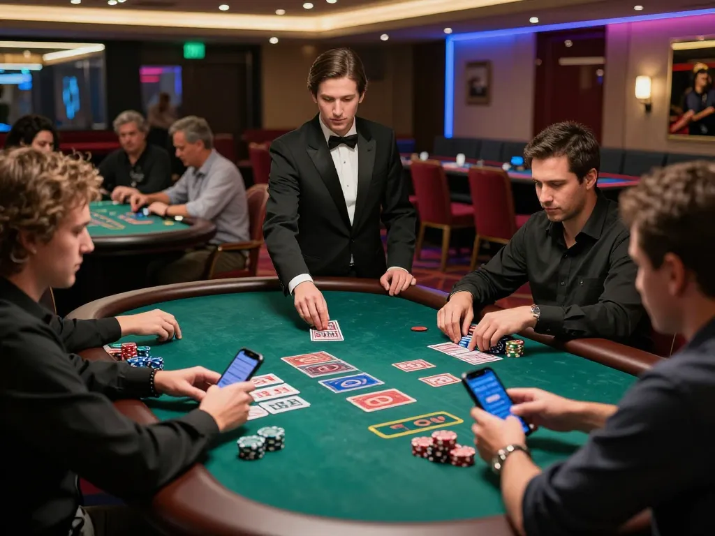Players engaging in live dealer blackjack at MM88 casino showcasing a vibrant atmosphere
