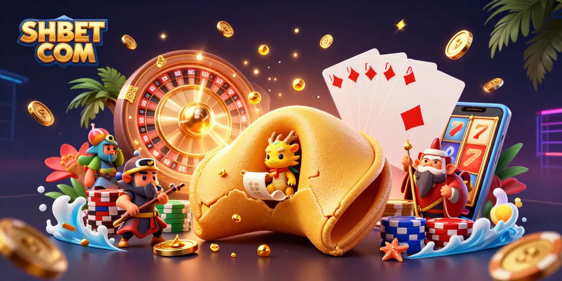 Win big with SHBET COM using vibrant casino inspired 3D illustration featuring captivating characters and gaming elements.