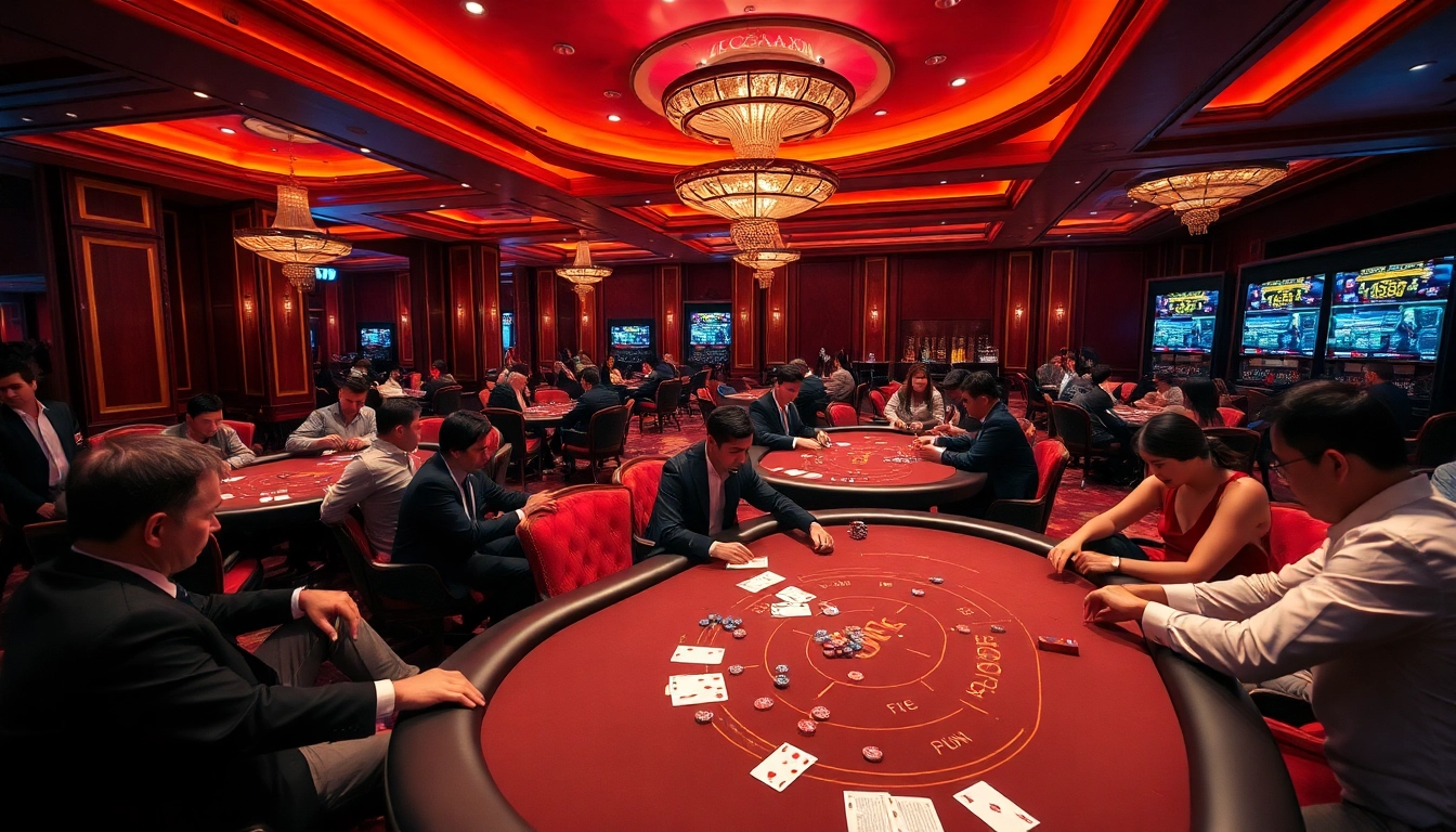 Adegan poker yang menarik menyoroti strategi Datukwin dengan pemain yang sedang beraksi di kasino mewah.