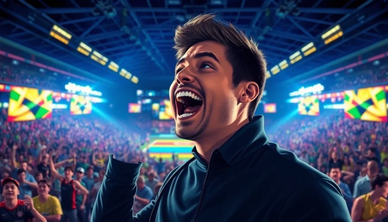 Taruhan SBOBET yang penuh semangat dalam suasana arena olahraga yang menggembirakan.