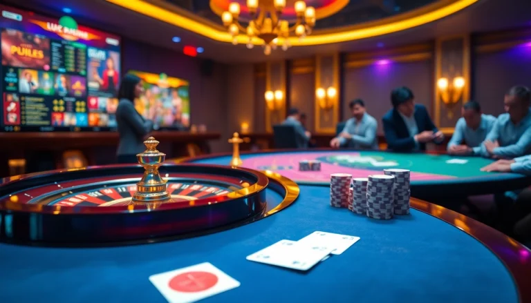 Players engaging with thrilling online games at https://789win.apartments/ in a luxurious casino setting.