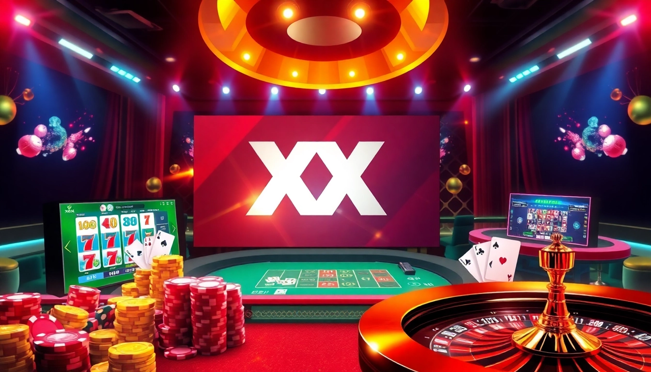 Xx 88 online casino scene with vibrant interface showcasing poker and slots.
