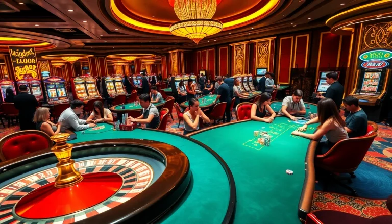 Experience the excitement of gambling at Trang Chủ QQ88 with vibrant casino tables and thrilling players.