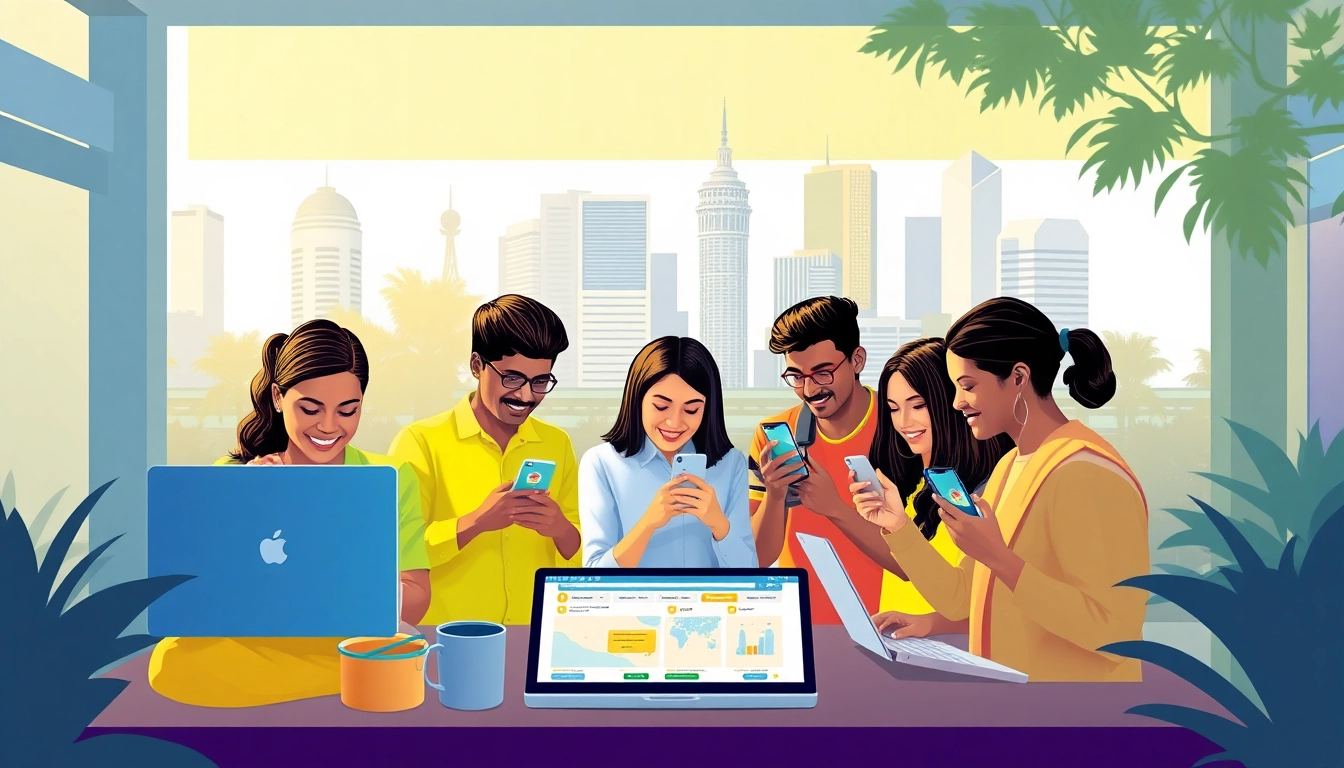 Engaging platform users browsing classified ads on Hela Add in Sri Lanka.