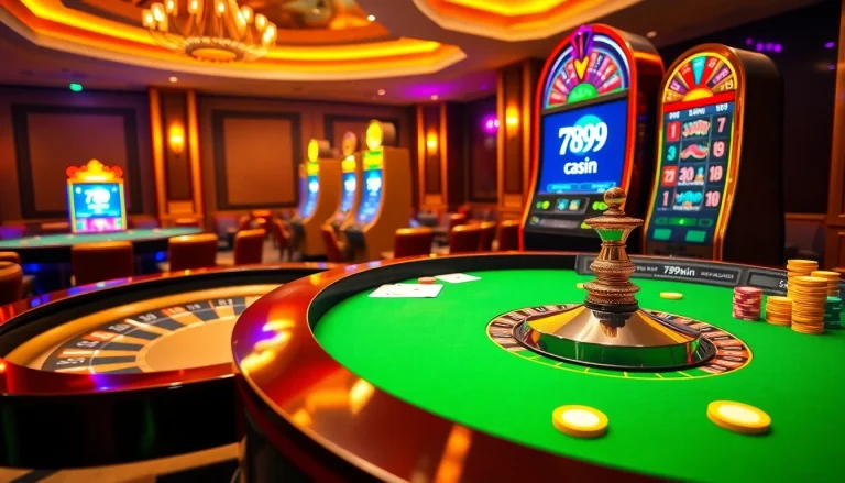 Engaging scene showcasing players enjoying roulette and slots at 789win com casino atmosphere.