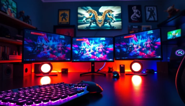 Mainkan qqmacan game dalam suasana gaming modern dengan perangkat canggih dan pencahayaan dinamis.