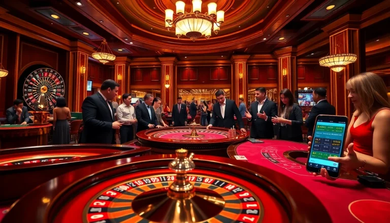 CPC188 experienced gamblers strategizing their bets at a luxurious casino table with poker chips and a roulette wheel.