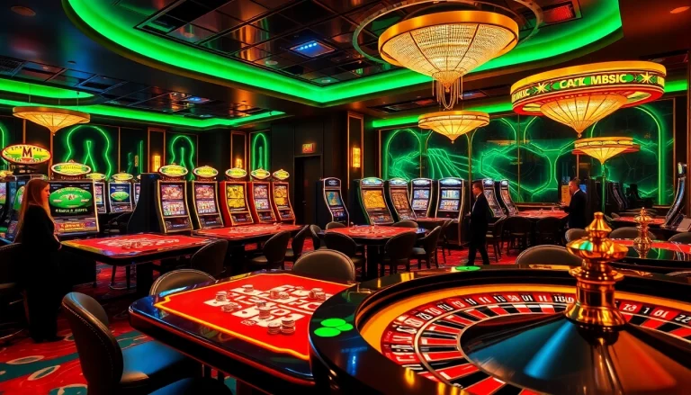 Experience the thrill of MM 88 casino gaming with luxurious tables and vibrant slot machines.