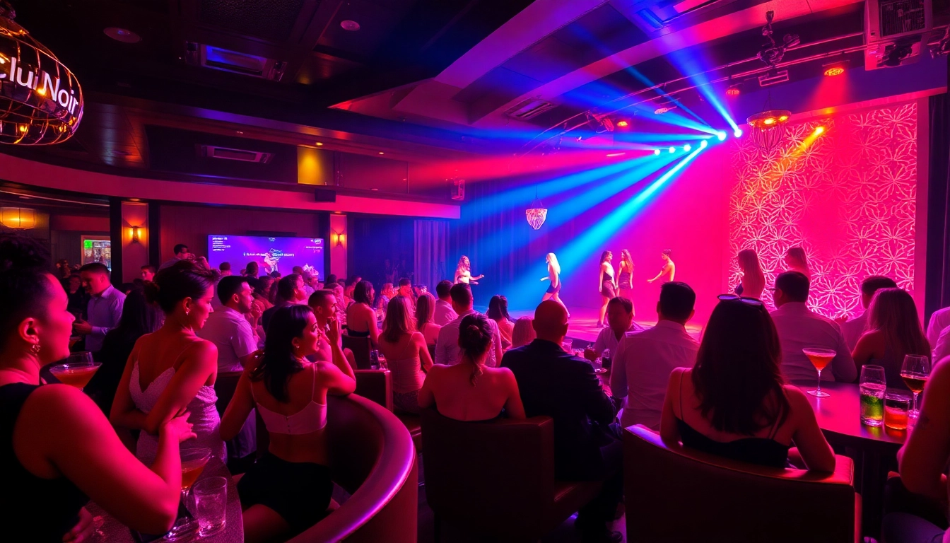 Night club sxm experience at Club Noir with lively dancers and elegant patrons.