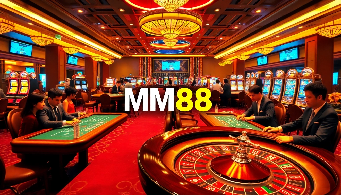 Experience the excitement of MM88 casino activities with vibrant tables and games.