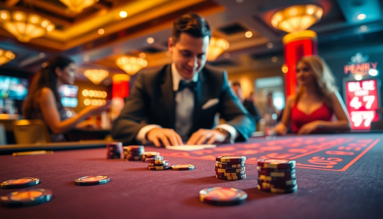 에볼루션 바카라 현장에서 딜러와 플레이어의 역동적인 상호작용을 보여주는 장면입니다.