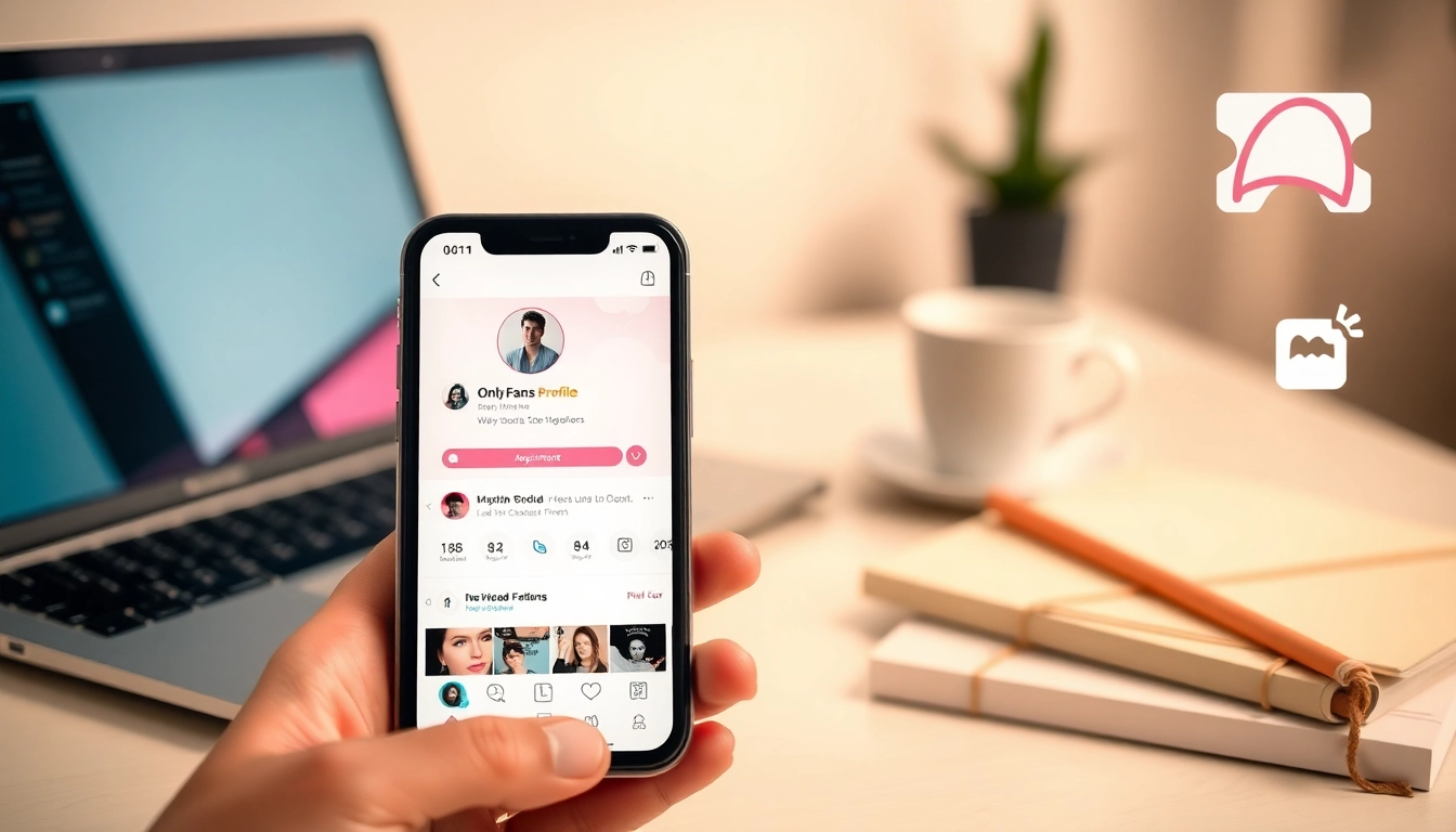 how to find someone’s onlyfans using a smartphone on a stylish desk