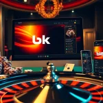Players enjoying an exciting bk8th online casino experience with vibrant gaming elements.
