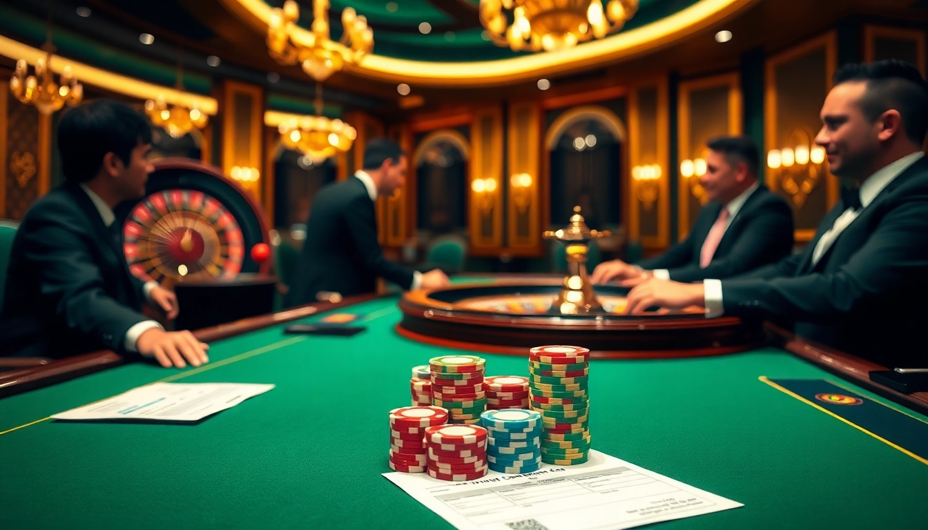 Experience thrilling sbobet betting at a luxurious poker table with vibrant chips and cards.
