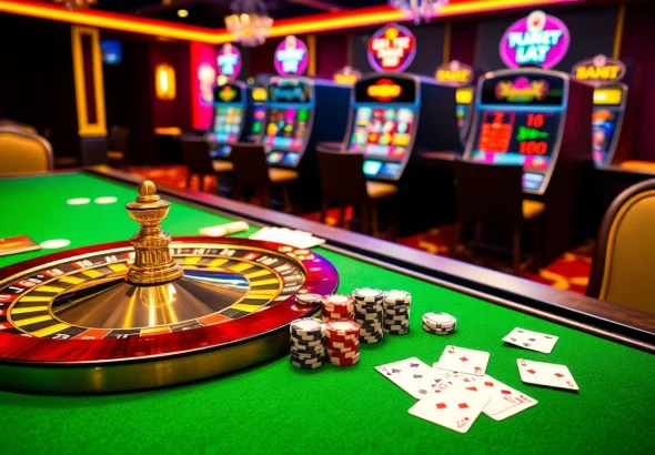 Experience thrilling games with BK8 เว็บตรง at a luxurious casino table.