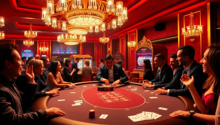 Kubet players engaged in a high-stakes poker game, capturing the thrill of casino gambling.